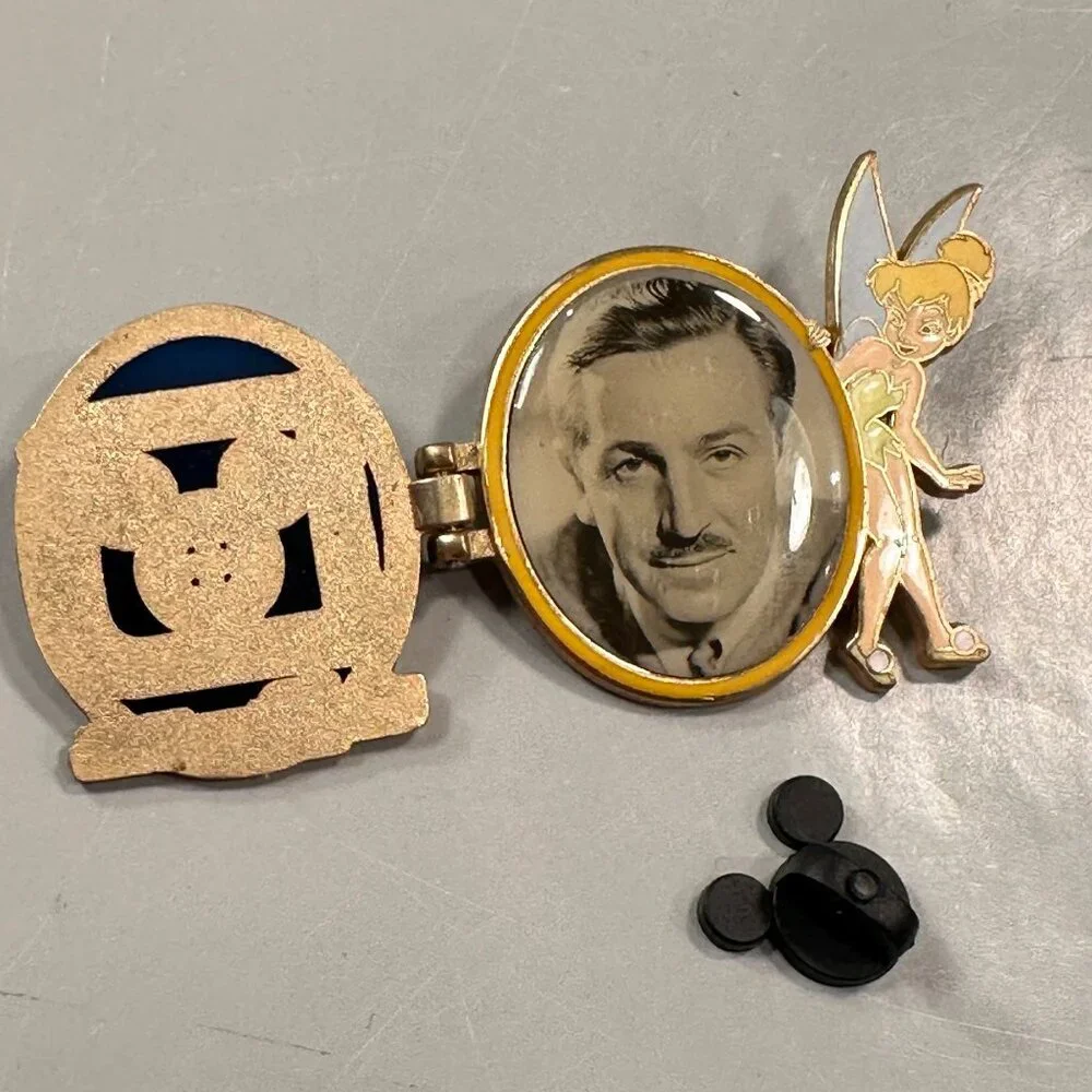 Walt Disney World Retro Logo Tinkerbell Trading Pin Cameo Picture Lapel Pin - Picture 4 of 9